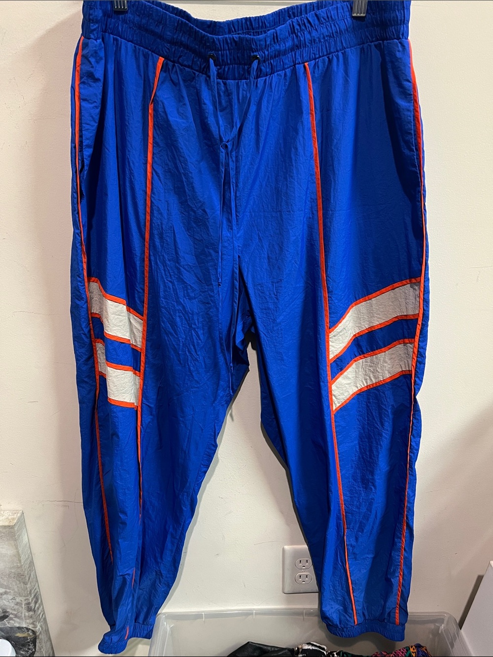 wild fable Royal Blue Joggers with Orange Trim & Reflective Grey Accent Stripes